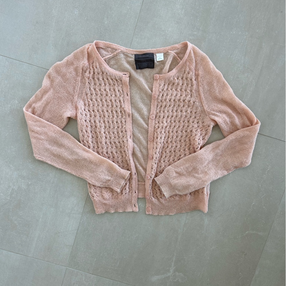Anthropologie M Lightweight Blush Sweater